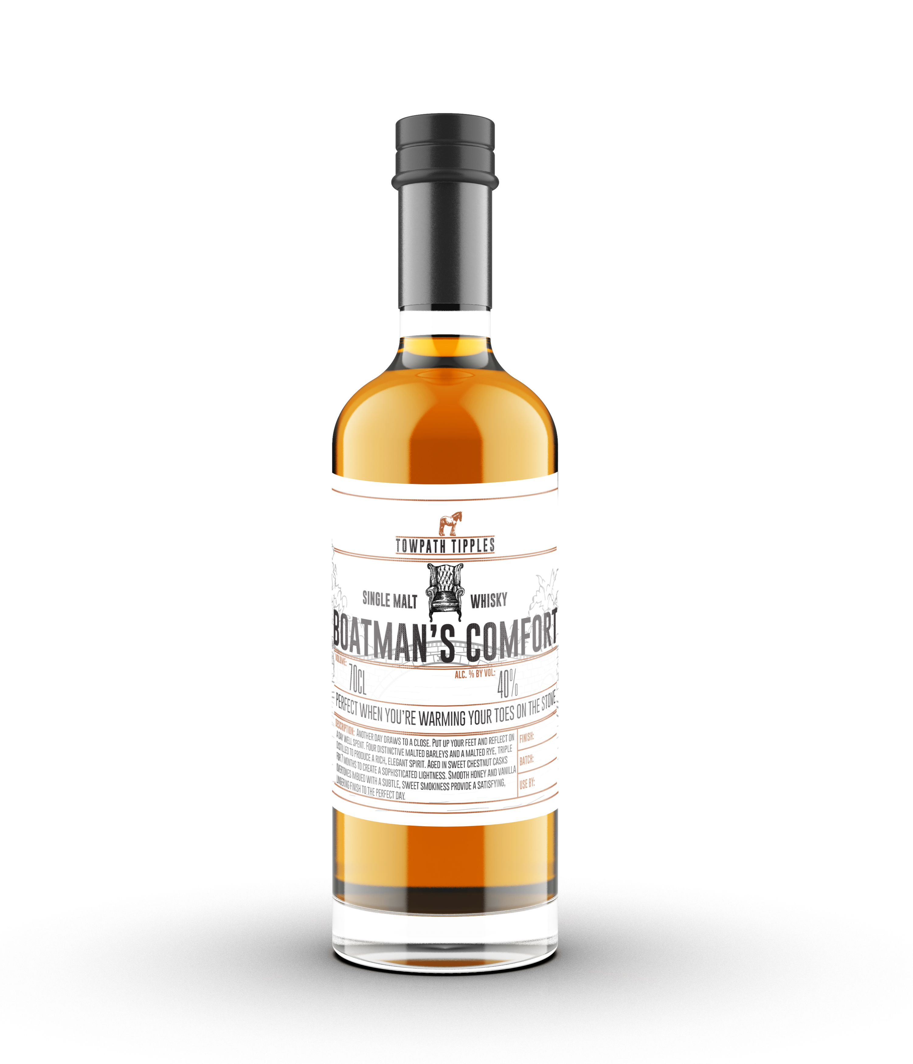 Boatman's Comfort Unsmoked English Single Malt Spirit - 70cl